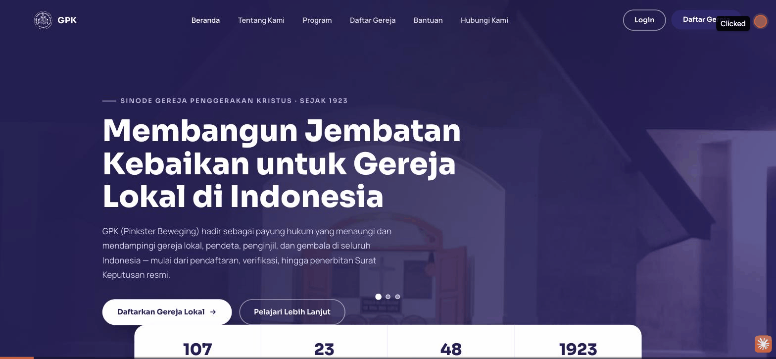 Rekaman layar formulir pendaftaran jemaat lokal 4 langkah, sampai halaman review sebelum dikirim