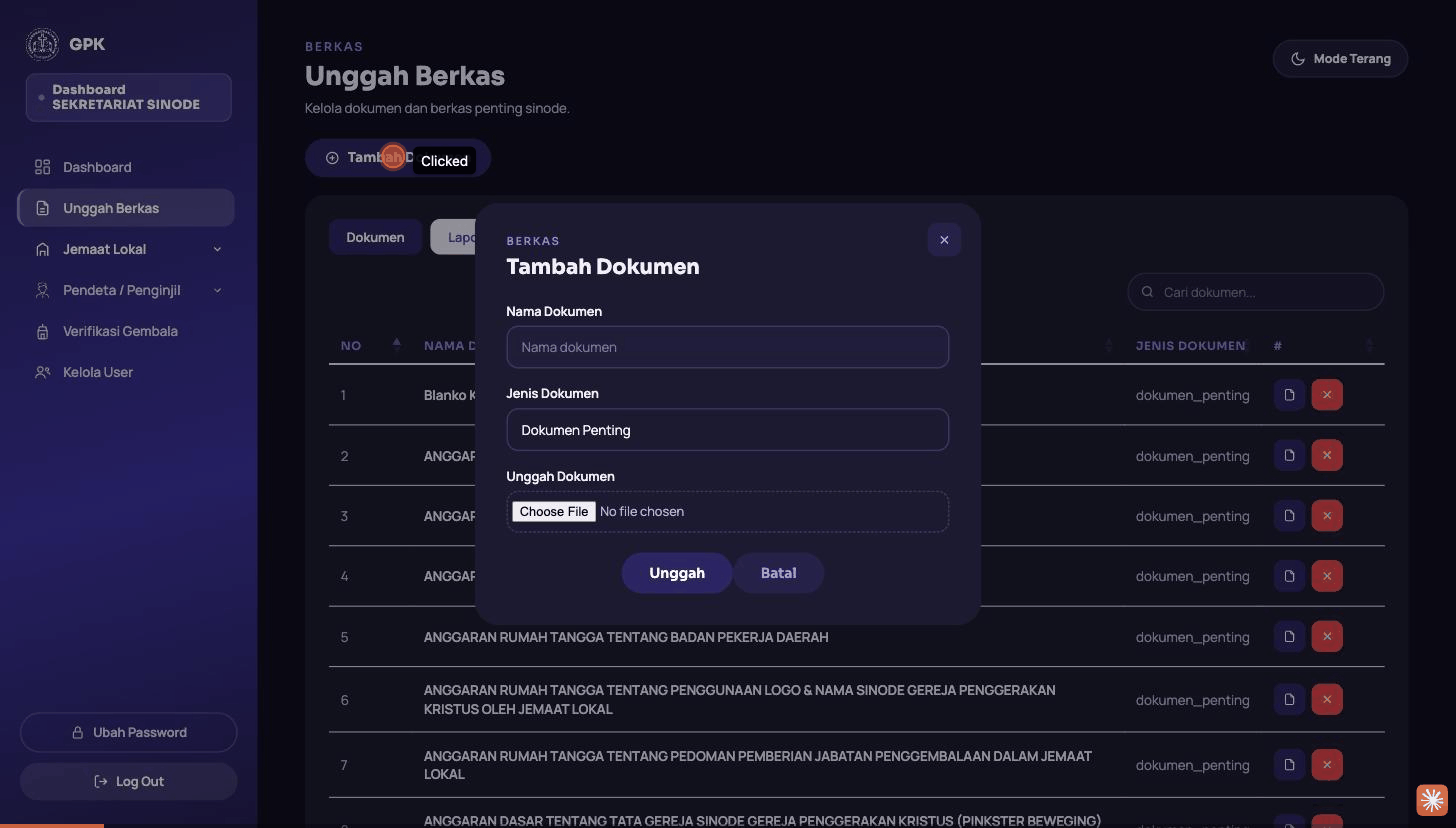 Rekaman layar menambah dokumen baru lewat Tambah Dokumen, lalu menghapusnya